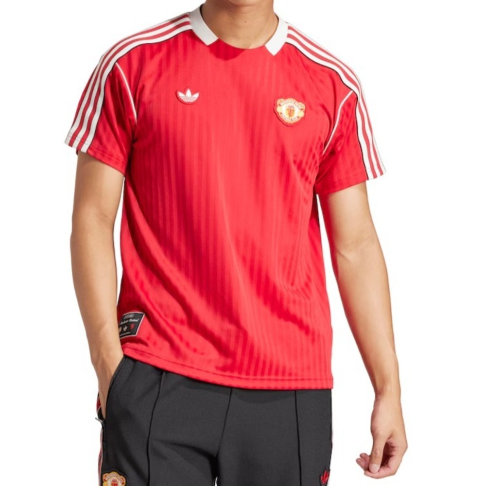 Manchester United adidas Red and White Men's Jersey